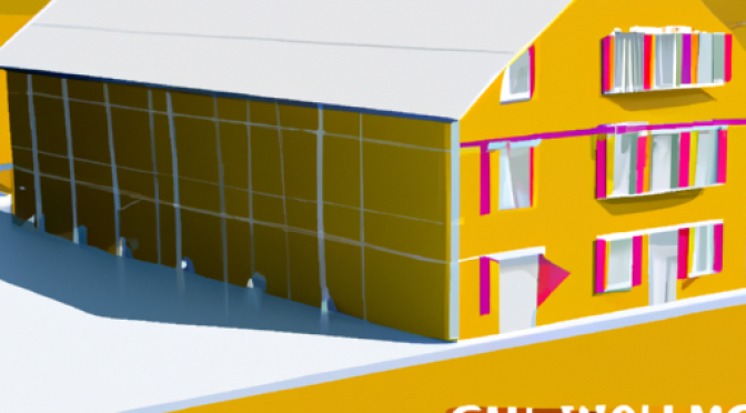 Global warming effect on passive house illustration