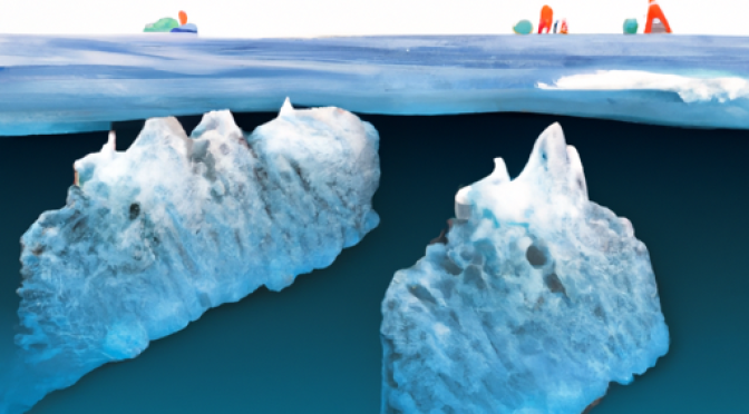 How melting icebergs impact sea levels, visuals