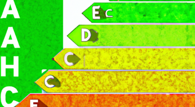 Energy efficiency chart, green building photo
