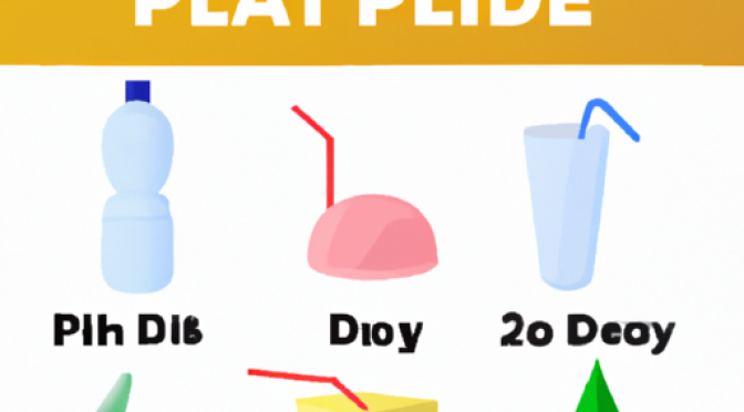Plastic diet lifestyle photo, guide infographic