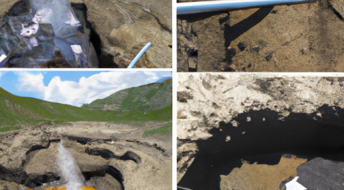 Sequence showing the restoration process of a depleted geothermal source.