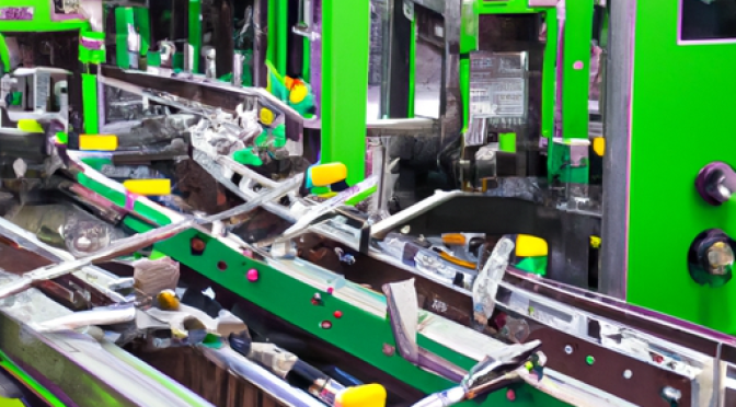 Green factory production line photo