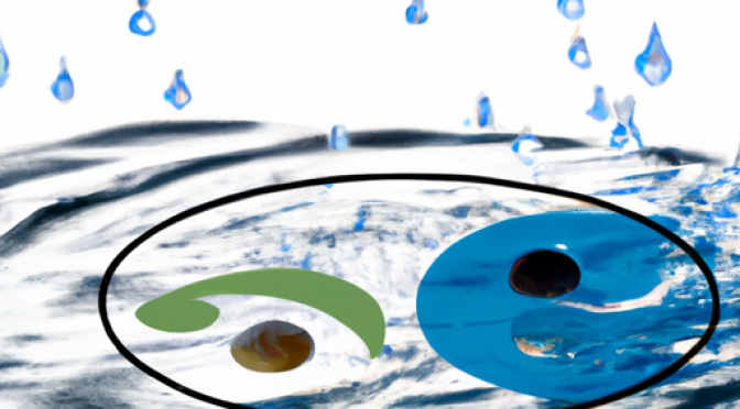 Ecosystem balance and water illustration, photo