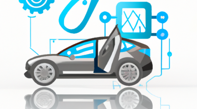 Car technology advancements illustration
