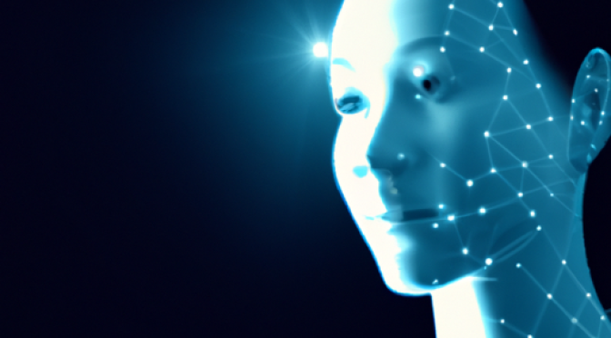 AI in genetic research, science innovation, futuristic digital art