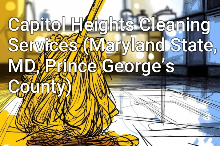 Capitol Heights Cleaning Services (Maryland State, MD, Prince George’s County)