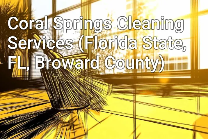 Coral Springs Cleaning Services (Florida State, FL, Broward County)