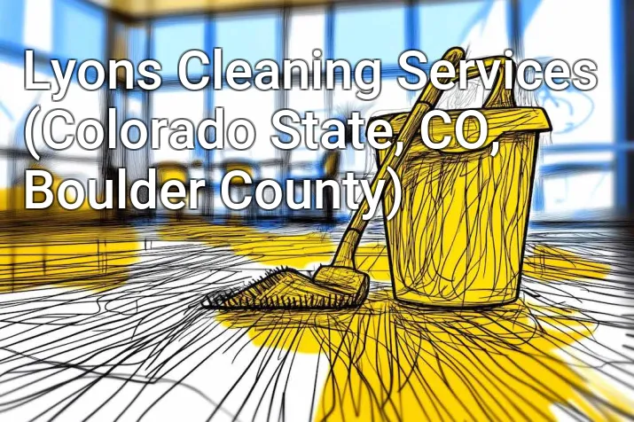 Lyons Cleaning Services (Colorado State, CO, Boulder County)