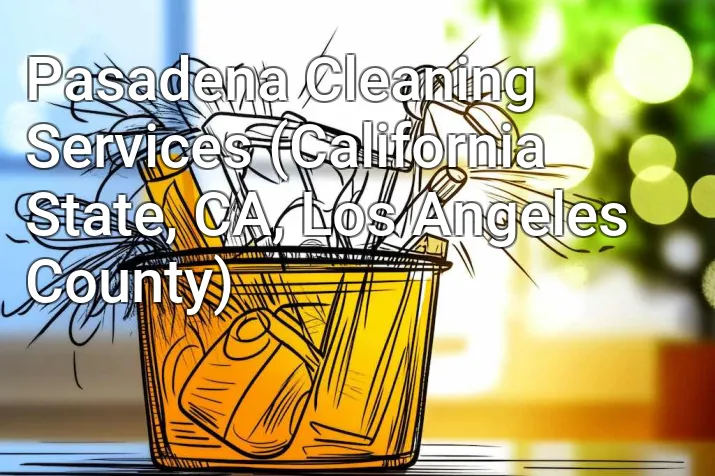 Pasadena Cleaning Services (California State, CA, Los Angeles County)