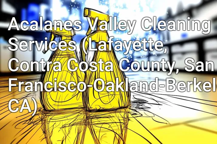 Acalanes Valley Cleaning Services (Lafayette, Contra Costa County, San Francisco-Oakland-Berkeley, CA)