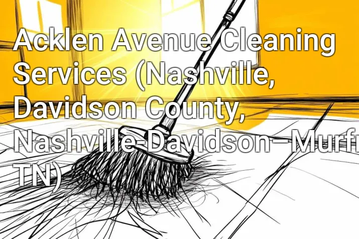 Acklen Avenue Cleaning Services (Nashville, Davidson County, Nashville-Davidson–Murfreesboro–Franklin, TN)