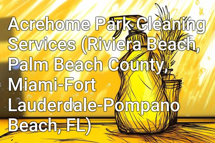 Acrehome Park Cleaning Services (Riviera Beach, Palm Beach County, Miami-Fort Lauderdale-Pompano Beach, FL)