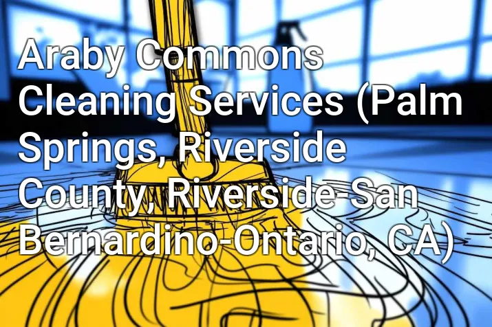 Araby Commons Cleaning Services (Palm Springs, Riverside County, Riverside-San Bernardino-Ontario, CA)