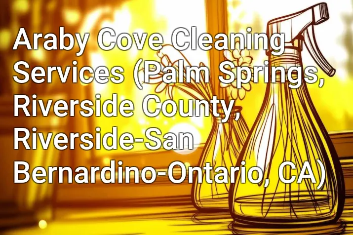 Araby Cove Cleaning Services (Palm Springs, Riverside County, Riverside-San Bernardino-Ontario, CA)