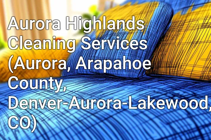Aurora Highlands Cleaning Services (Aurora, Arapahoe County, Denver-Aurora-Lakewood, CO)