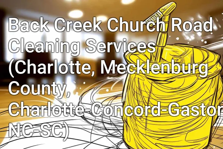 Back Creek Church Road Cleaning Services (Charlotte, Mecklenburg County, Charlotte-Concord-Gastonia, NC-SC)