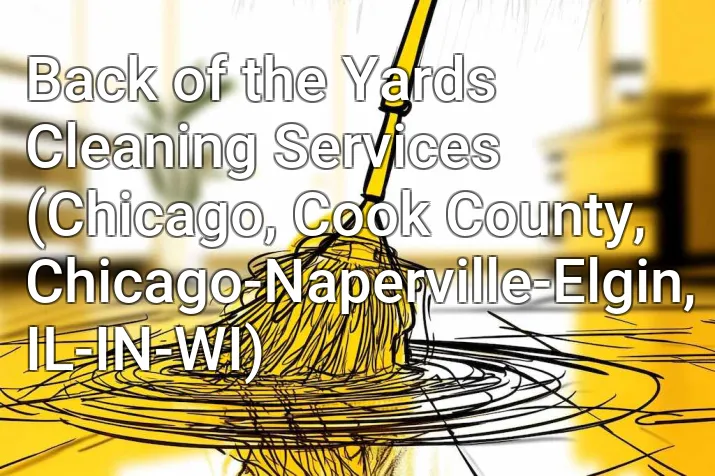 Back of the Yards Cleaning Services (Chicago, Cook County, Chicago-Naperville-Elgin, IL-IN-WI)
