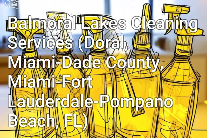 Balmoral Lakes Cleaning Services (Doral, Miami-Dade County, Miami-Fort Lauderdale-Pompano Beach, FL)