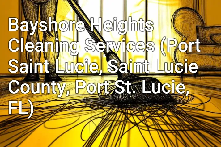 Bayshore Heights Cleaning Services (Port Saint Lucie, Saint Lucie County, Port St. Lucie, FL)