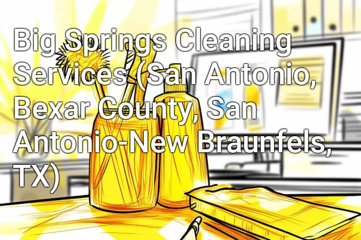 Big Springs Cleaning Services (San Antonio, Bexar County, San Antonio-New Braunfels, TX)
