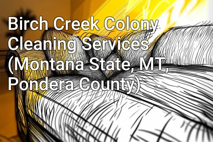 Birch Creek Colony Cleaning Services (Montana State, MT, Pondera County)