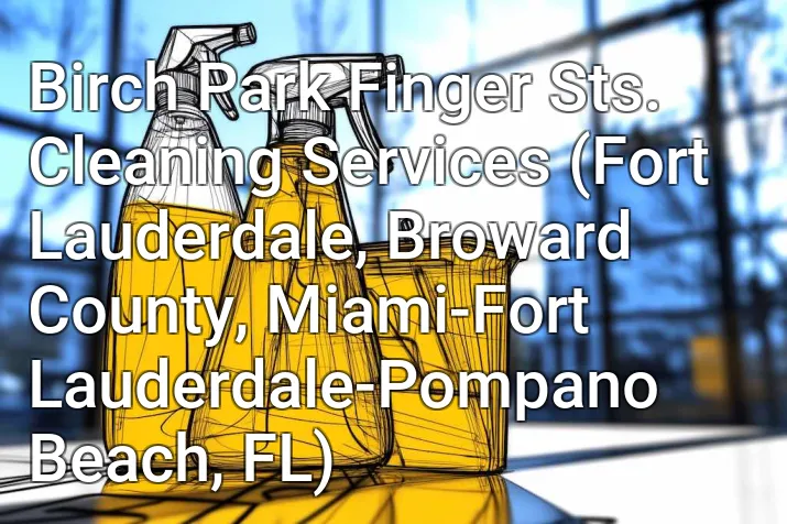 Birch Park Finger Sts. Cleaning Services (Fort Lauderdale, Broward County, Miami-Fort Lauderdale-Pompano Beach, FL)