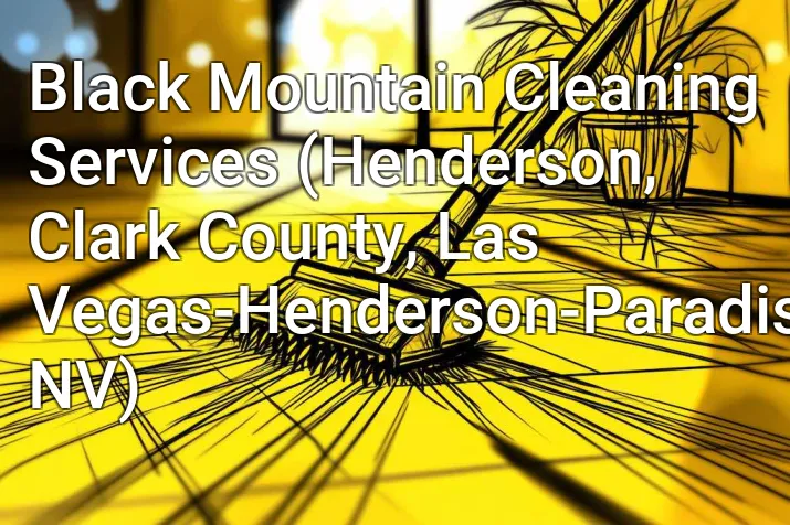 Black Mountain Cleaning Services (Henderson, Clark County, Las Vegas-Henderson-Paradise, NV)