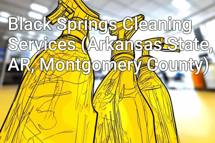 Black Springs Cleaning Services (Arkansas State, AR, Montgomery County)