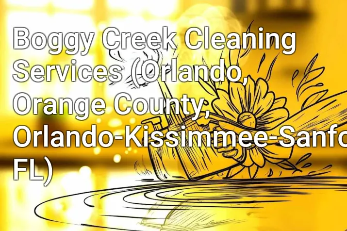 Boggy Creek Cleaning Services (Orlando, Orange County, Orlando-Kissimmee-Sanford, FL)