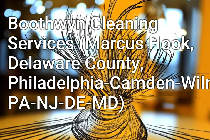 Boothwyn Cleaning Services (Marcus Hook, Delaware County, Philadelphia-Camden-Wilmington, PA-NJ-DE-MD)
