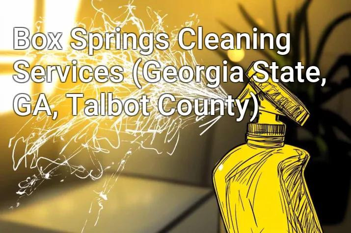 Box Springs Cleaning Services (Georgia State, GA, Talbot County)