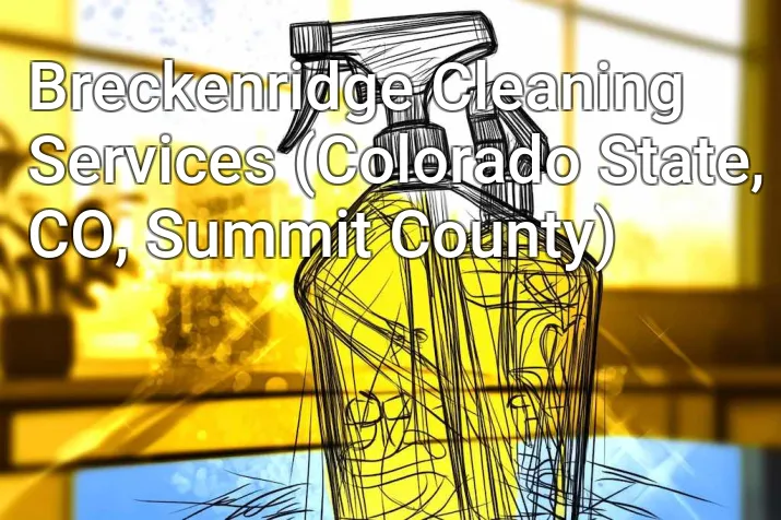 Breckenridge Cleaning Services (Colorado State, CO, Summit County)