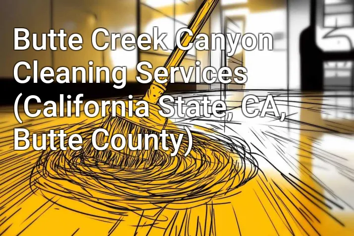 Butte Creek Canyon Cleaning Services (California State, CA, Butte County)