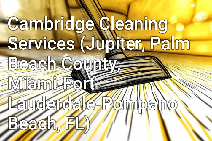 Cambridge Cleaning Services (Jupiter, Palm Beach County, Miami-Fort Lauderdale-Pompano Beach, FL)