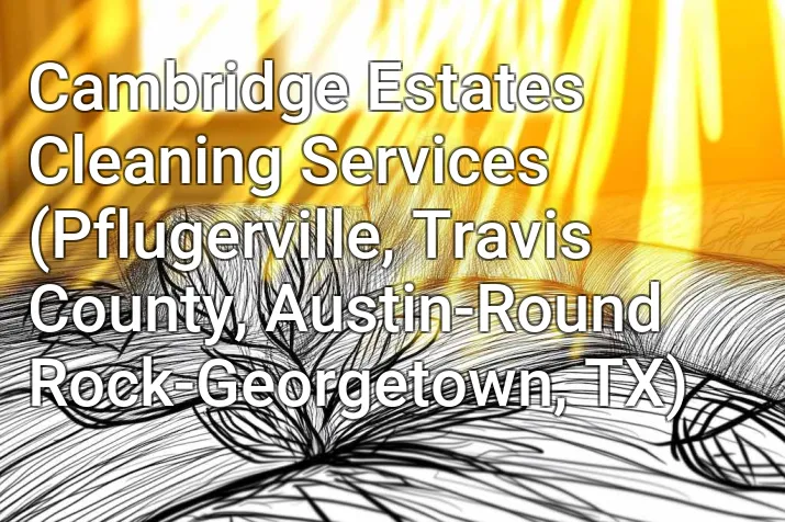 Cambridge Estates Cleaning Services (Pflugerville, Travis County, Austin-Round Rock-Georgetown, TX)