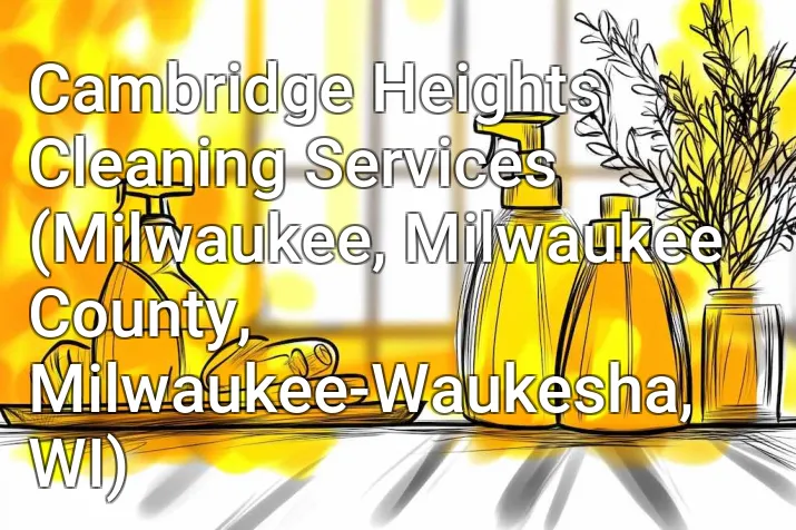 Cambridge Heights Cleaning Services (Milwaukee, Milwaukee County, Milwaukee-Waukesha, WI)
