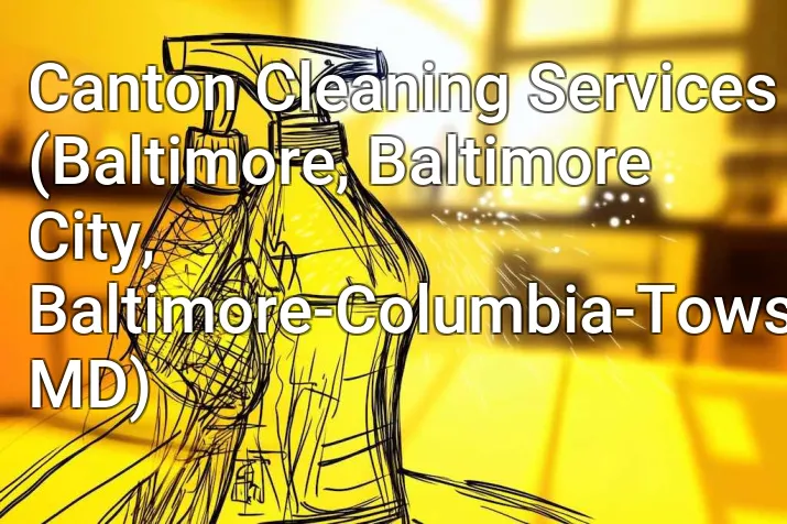Canton Cleaning Services (Baltimore, Baltimore City, Baltimore-Columbia-Towson, MD)