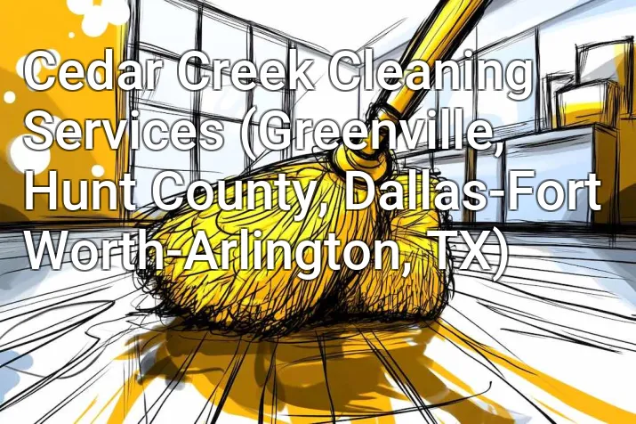 Cedar Creek Cleaning Services (Greenville, Hunt County, Dallas-Fort Worth-Arlington, TX)