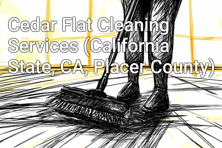 Cedar Flat Cleaning Services (California State, CA, Placer County)