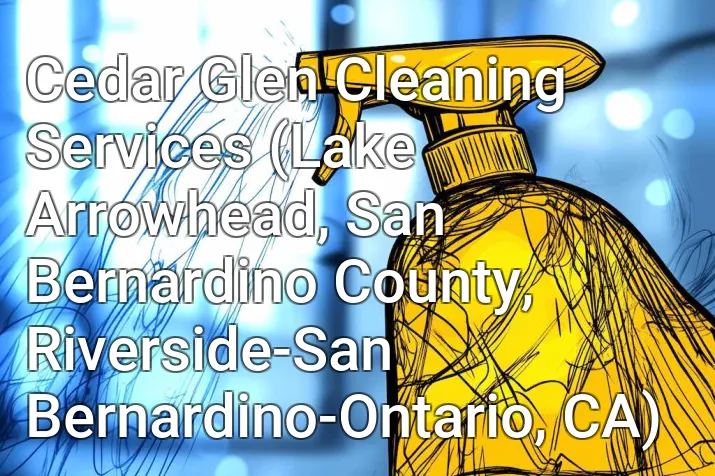 Cedar Glen Cleaning Services (Lake Arrowhead, San Bernardino County, Riverside-San Bernardino-Ontario, CA)
