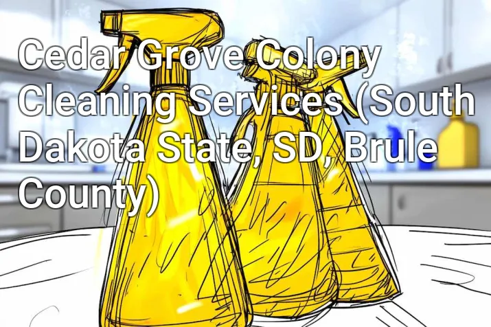 Cedar Grove Colony Cleaning Services (South Dakota State, SD, Brule County)