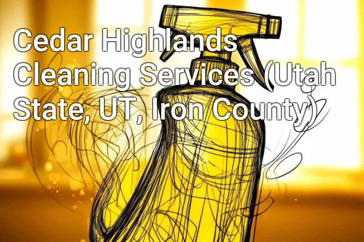 Cedar Highlands Cleaning Services (Utah State, UT, Iron County)