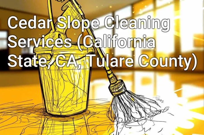 Cedar Slope Cleaning Services (California State, CA, Tulare County)