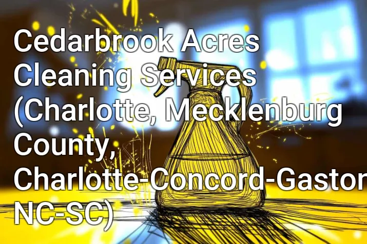 Cedarbrook Acres Cleaning Services (Charlotte, Mecklenburg County, Charlotte-Concord-Gastonia, NC-SC)