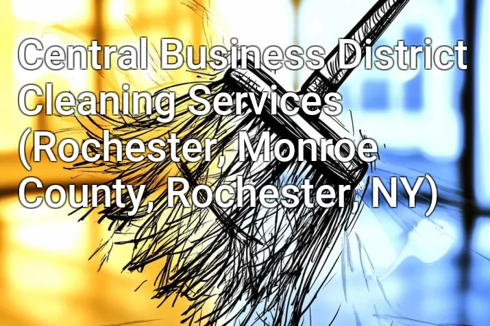 Central Business District Cleaning Services (Rochester, Monroe County, Rochester, NY)