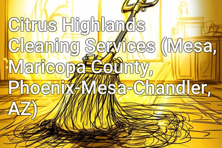 Citrus Highlands Cleaning Services (Mesa, Maricopa County, Phoenix-Mesa-Chandler, AZ)