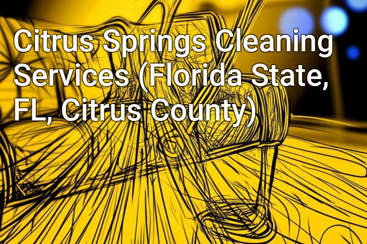 Citrus Springs Cleaning Services (Florida State, FL, Citrus County)