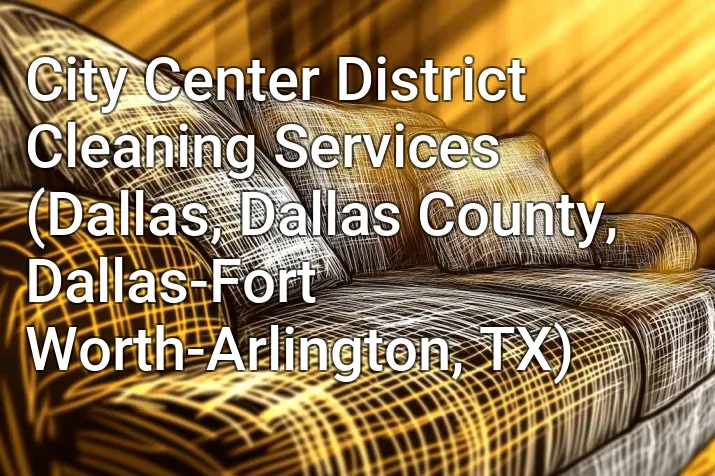 City Center District Cleaning Services (Dallas, Dallas County, Dallas-Fort Worth-Arlington, TX)