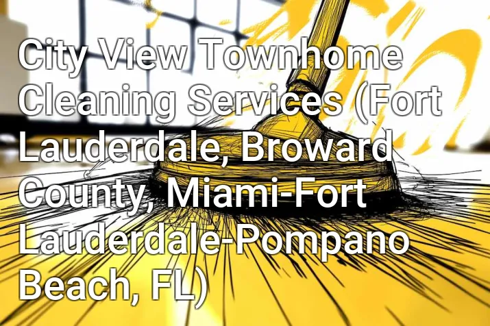 City View Townhome Cleaning Services (Fort Lauderdale, Broward County, Miami-Fort Lauderdale-Pompano Beach, FL)