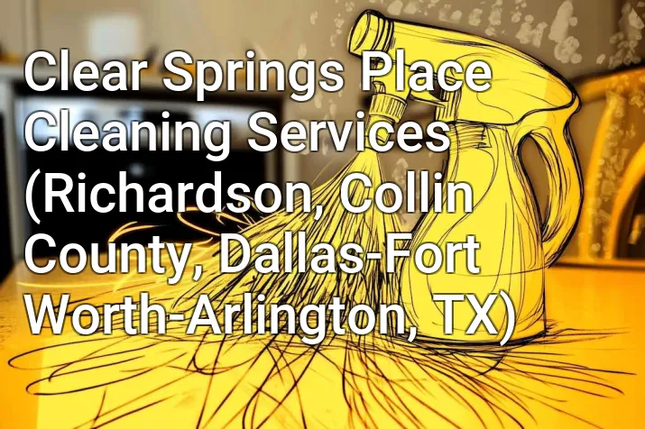 Clear Springs Place Cleaning Services (Richardson, Collin County, Dallas-Fort Worth-Arlington, TX)